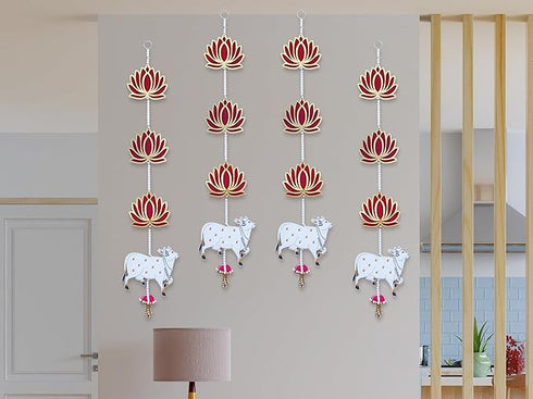 Lotus with Pichwai Cow Wall & Door Hanging